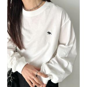 tシャツ POLO CHAMPS/ポロチャンプス 別注 ワンポイント刺繍 オーバーサイズ ロンT レディース メンズ