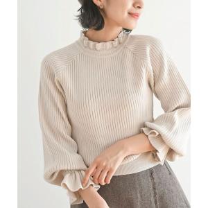 ニット レディース キャンディ袖フリルネックリブニットプルオーバー｜ZOZOTOWN Yahoo!店