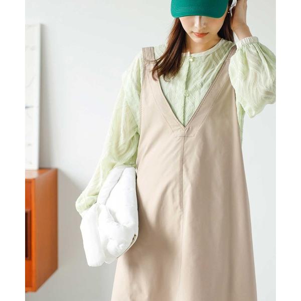 ジャンパースカート Ｖネックデザインジャンパースカート