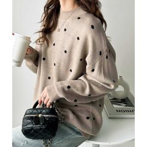 ニット セーター 「新色追加」ドット柄ニットプル...の商品画像