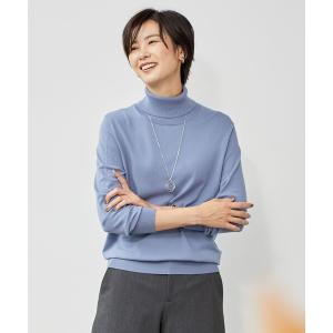 ニット 【WEB限定・洗える】 EIGER CORD タートルネック チュニック