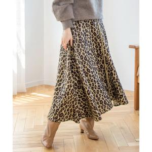スカート フラワー＆レオパードスカート
