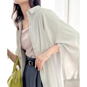 ブラウス シャツ 進化系トレンドNo1。2way袖スリットボリュームブラウス レディース