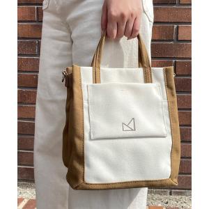 トートバッグ 「撥水・多収納」ロゴ2WAYミニトート レディース