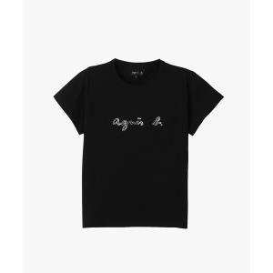 agnes b. アニエスベー 半袖カットソー サイズ:3 ハートプリント/Tシャツ   コットン100％ ブラック レディース / 240001169350 agnes b.（アニエスベー） tシャツ アイコニック プリント コットン