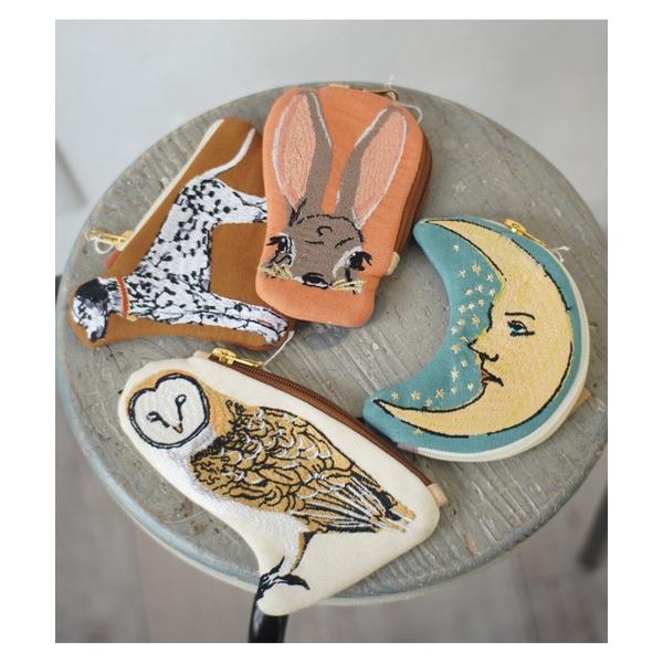 ポーチ 「 antique andico / アンティーク アンディコ 」 アニマル ムーン ポーチ...