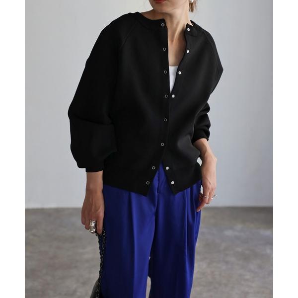 カーディガン スナップボタンダンボールカーディガン レディース