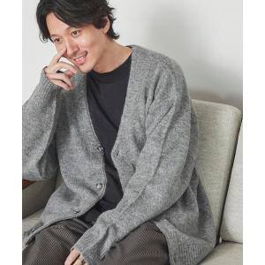 カーディガン [洗える]シャギーニットカーディガン