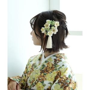 髪飾り 梅＆実タッセル 日本製 レディース