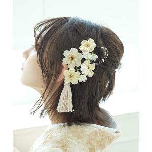 髪飾り梅＆タッセル 日本製 レディース