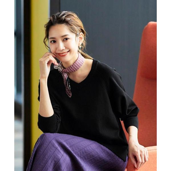 ニット セーター 「安田美沙子さん着用・選べる2type」ラグランニットトップス レディース