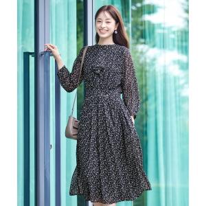 Tiaclasse ワンピース 花柄フリルドレープワンピース : ZOZOTOWN Yahoo