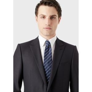 ネクタイ 「エンポリオ アルマーニ」ネクタイ ピュアシルク製 ジャカードストライプ