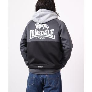 ブルゾン アウター LONSDALE バックプリント ポリエステルニット 配色切替 ジャージ トラックジャケット メンズ レディース