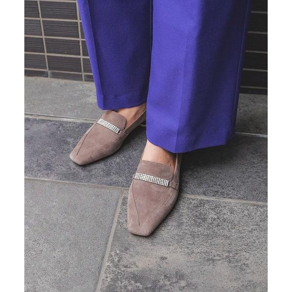 ローファー ビジューラインローファー レディース