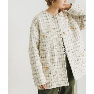 コート アウター GIOLICAツイードジャケット レディース