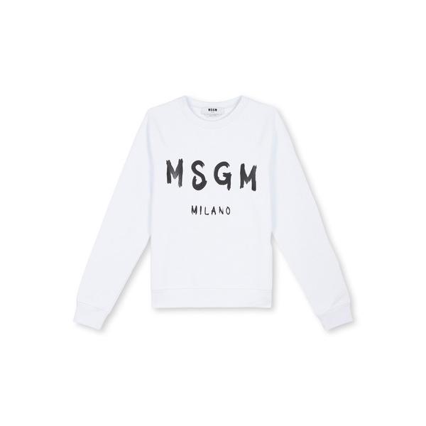 トレーナー スウェット 「Basic Color」MSGM ブラッシュロゴスウェット レディース
