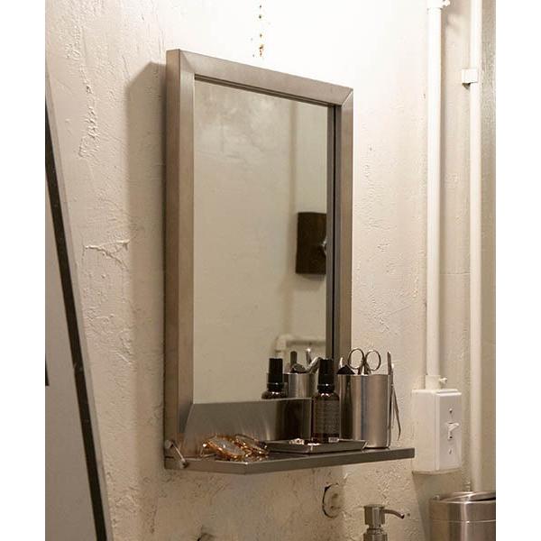 鏡 STAINLESS STEEL FRAME MIRROR WITH BRACKET S/壁掛けミ...