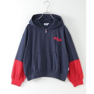 キッズ パーカー 「キッズ」FILA フィラ 袖切り替えZIPパーカー（130~160cm）｜zozo