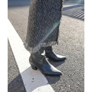 ブーツ レディース 厚底 ブラック 黒 Botas Jaca ハカ 本革レザー