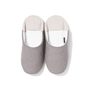 スリッパ ウォッシャブル ロサーン ルームシューズ グレー×ホワイト