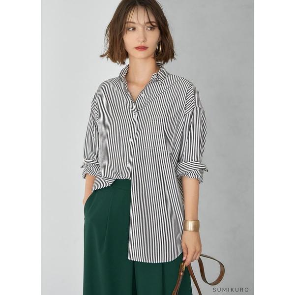 ブラウス シャツ ベーシックストライプ柄シャツB レディース