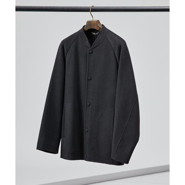 ブルゾン アウター 「super120s」ウールリバー ノーカラー ブルゾン メンズ レディース