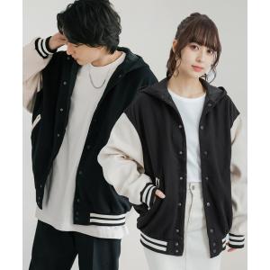 ジャケット スタジャン オーバーサイズ ウールライク