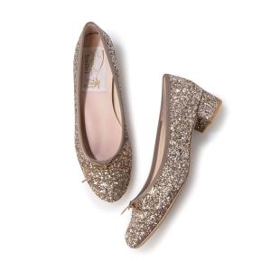 バレエシューズ パンプス ラウンドグリッターバレエシューズ(B5601A)