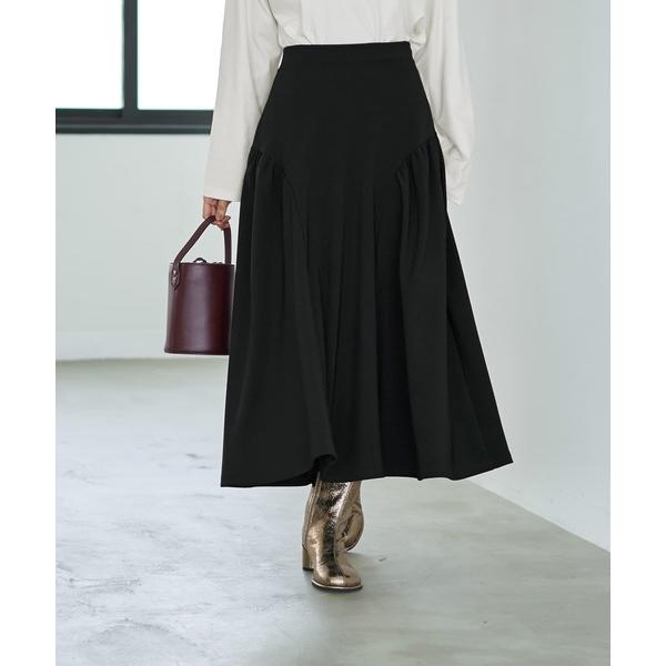 スカート ラウンドギャザーフレアスカート