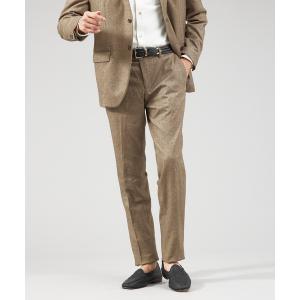 【ブラウン】【セットアップ対応】カシミヤ ブレンド スラックス アバハウス ABAHOUSE 【セットアップ対応】カシミヤ ブレンド