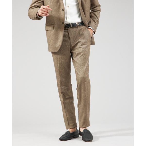 スラックス 「セットアップ対応」オーロラ ツイード ストレッチ レトロ イージー スラックス メンズ...