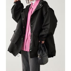 パーカー マウンテンパーカー 撥水加工ボリュームスリーブマウンテンパーカー