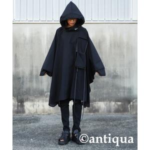 LOWO ポンチョ キルティングコート 冬 レディース ミドル丈 ポンチョ