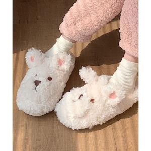 スリッパ レディース 子犬のフワフワモコモコぬいぐるみスリッパ｜ZOZOTOWN Yahoo!店