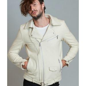 5351 POUR LES HOMMES 革ジャン ライダース ラムレザーシングル