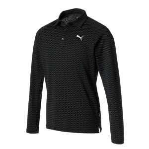 ポロシャツ PUMA プーマ メンズ ゴルフ プリント AOP 長袖
