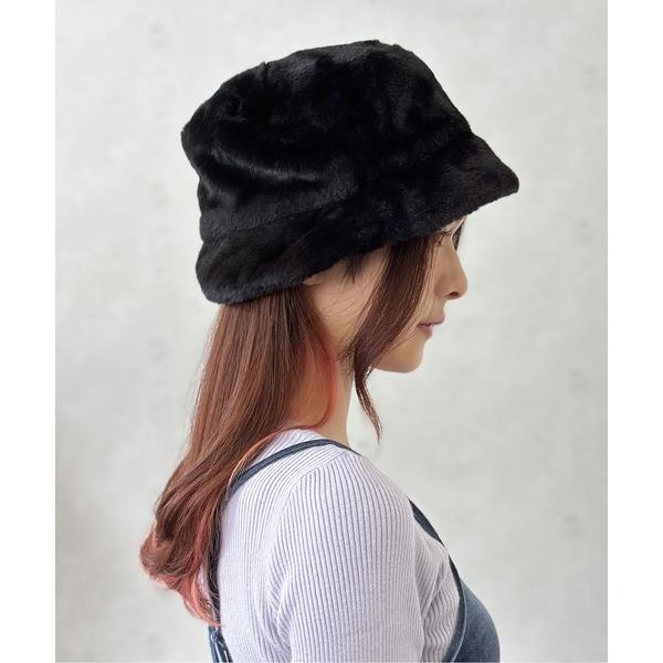 帽子 ハット Per sist ence/パーシエンス　フェイクファーバケットハット レディース