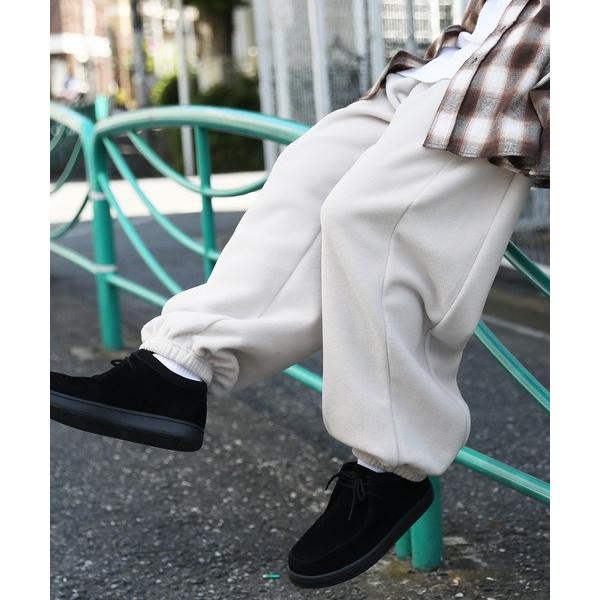 パンツ 極太バルーンフリースワイドパンツ サイドライン メンズ レディース