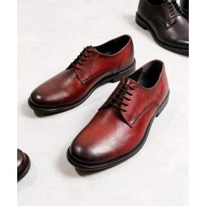 ビジネスシューズ MADULI マドゥリ / LEATHER OXFORD PLAIN TOE SHOES 手染めレザーオックスフォードプレーントゥシ
