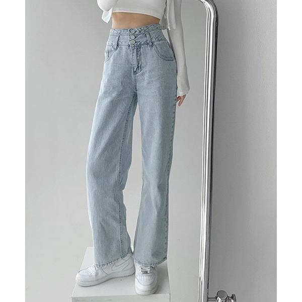 ジーンズ デニム デニムパンツ ハイウエスト レトロデニムパンツ レディース