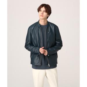 ジャケット ライダースジャケット シンセティックレザーシングルライダース