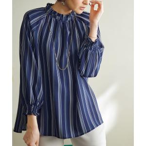 シャツ ブラウス フリル使いギャザーデザインブラウス レディース