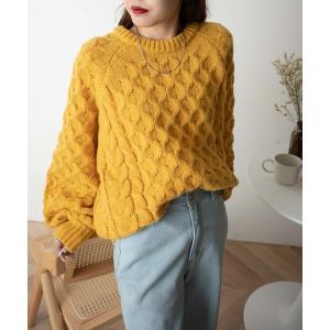 ニット WEGO/ケーブルドルマンBIGセーター