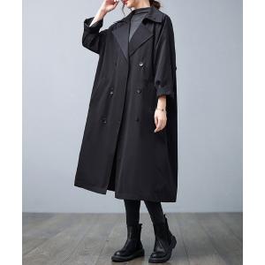 トレンチ　黒　CHOUCHOU for/c（フォーシー） トレンチコート コート 撥水トレンチコート