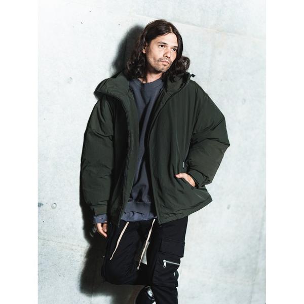 ダウンジャケット ダウン ADAMPATEK / looose hooded blouson/フード...