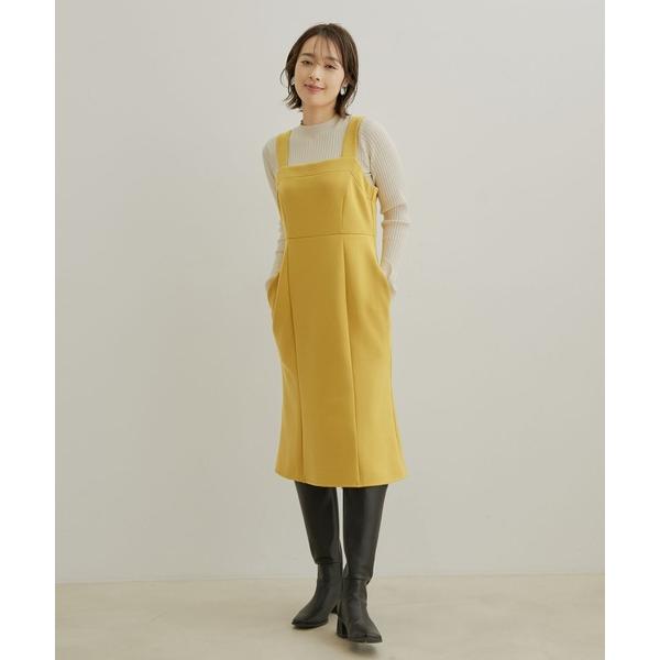 ワンピース 「スフレタッチシリーズ」「洗える」マーメイドジャンパースカート