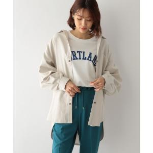 シャツ ブラウス ピーチサテンハオリシャツ/353151 レディース