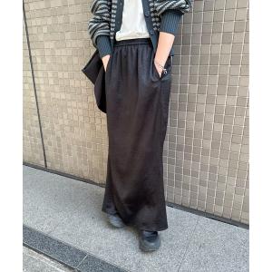 ロング スカート 「TALLサイズあり」サテンマーメイドロングスカート