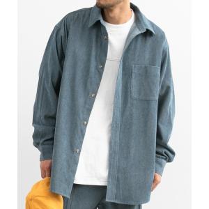 シャツ ブラウス メンズコーデュロイビッグシルエットシャツ